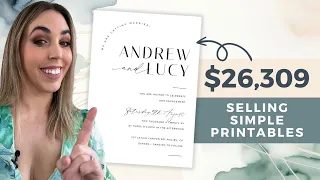 $26,309 selling these simple printables on Etsy ❤️ One year of Velvet Papery
