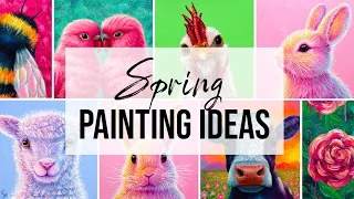 7 Cute Spring Painting Ideas Acrylic Beginner Friendly