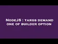 NodeJS yargs demand one of builder option