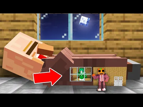 Video Thumbnail: Construí una CASA SECRETA en un ALDEANO en Minecraft!