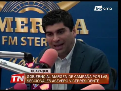 Gobierno al margen de campaña por las seccionales aseveró vicepresidente