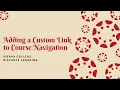 Adding a Custom Link to Course Navigation