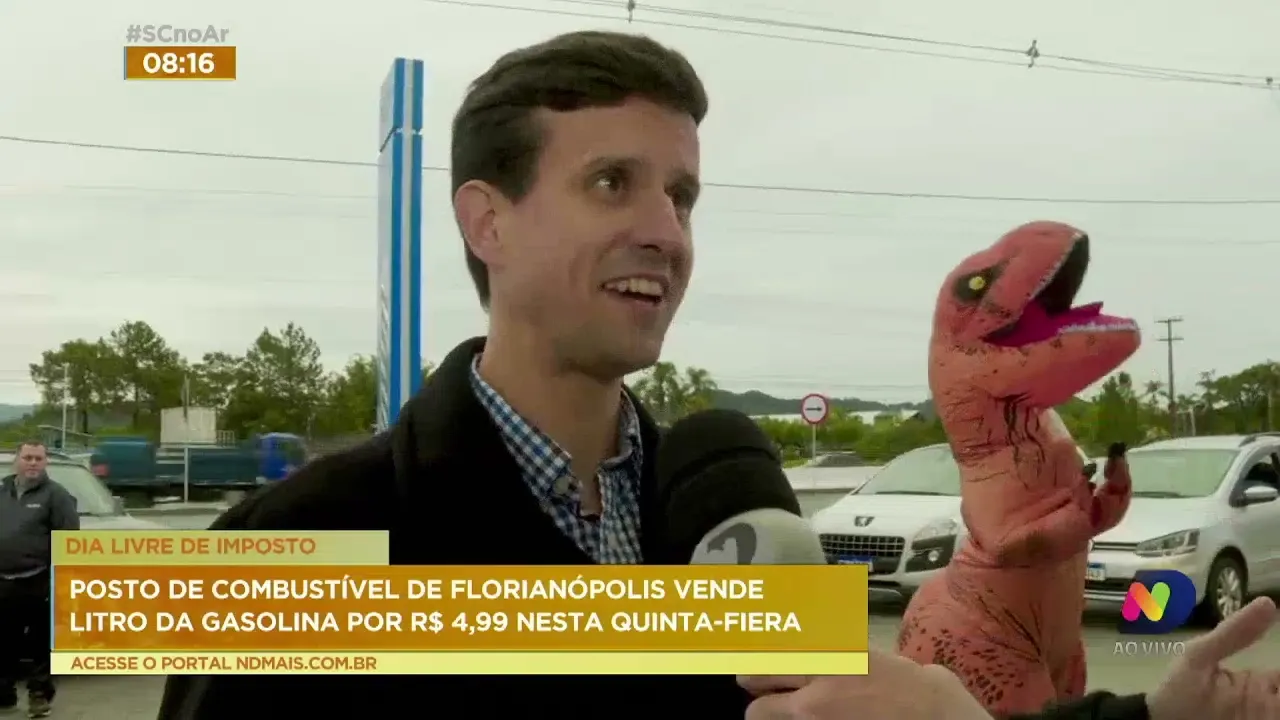 Posto de combustível de Florianópolis vende litro da gasolina por R$ 4,99 nesta quinta