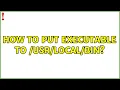 Ubuntu How to put executable to bin 3 Solutions