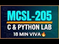 MCSL-205 C Python Lab in 18 Min Set I II III IV Solved Viva Questions IGNOU PGDCA