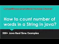How to count number of words in a String in java