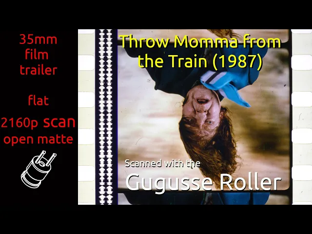 Throw Momma from the Train (1987) 35mm film trailer, flat open matte, 2160p