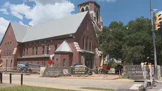 Girard Park Circle closes 2 weeks for Our Lady of Wisdom steeple install