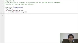 Python Algorithm Remove Duplicates from an Unsorted Array-GeeksforGeeks