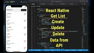 react native CRUD using API List update create edit and remove