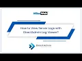 How to View Server Logs with DirectAdmin Log Viewer MilesWeb