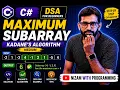 Maximum Subarray Kadane s Algorithm C LeetCode 53 DSA for Beginners