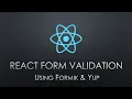 React Form Validation Using Formik Yup