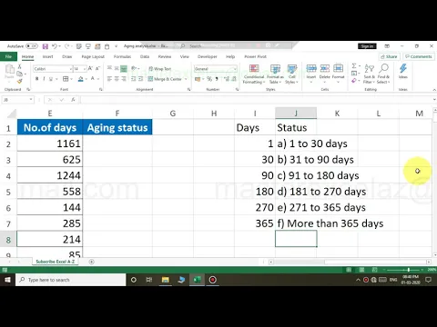 Download MP3 Aging method | Data analysis in excel