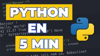 Python Debutant 32 Bases Essentielles en 5 Minutes