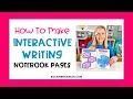 How to Make the Interactive Pages in a Writing Notebook