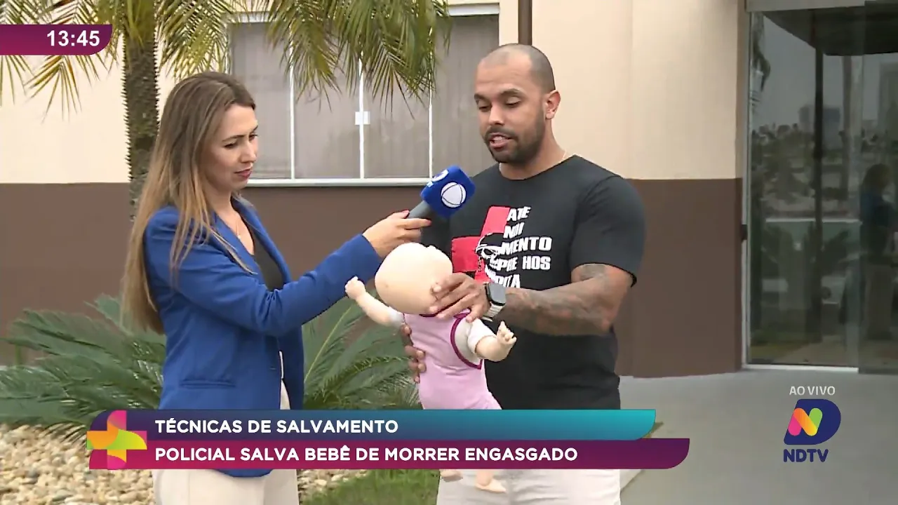 Técnicas de salvamento: Policial resgata bebê engasgado em Balneário Camboriú
