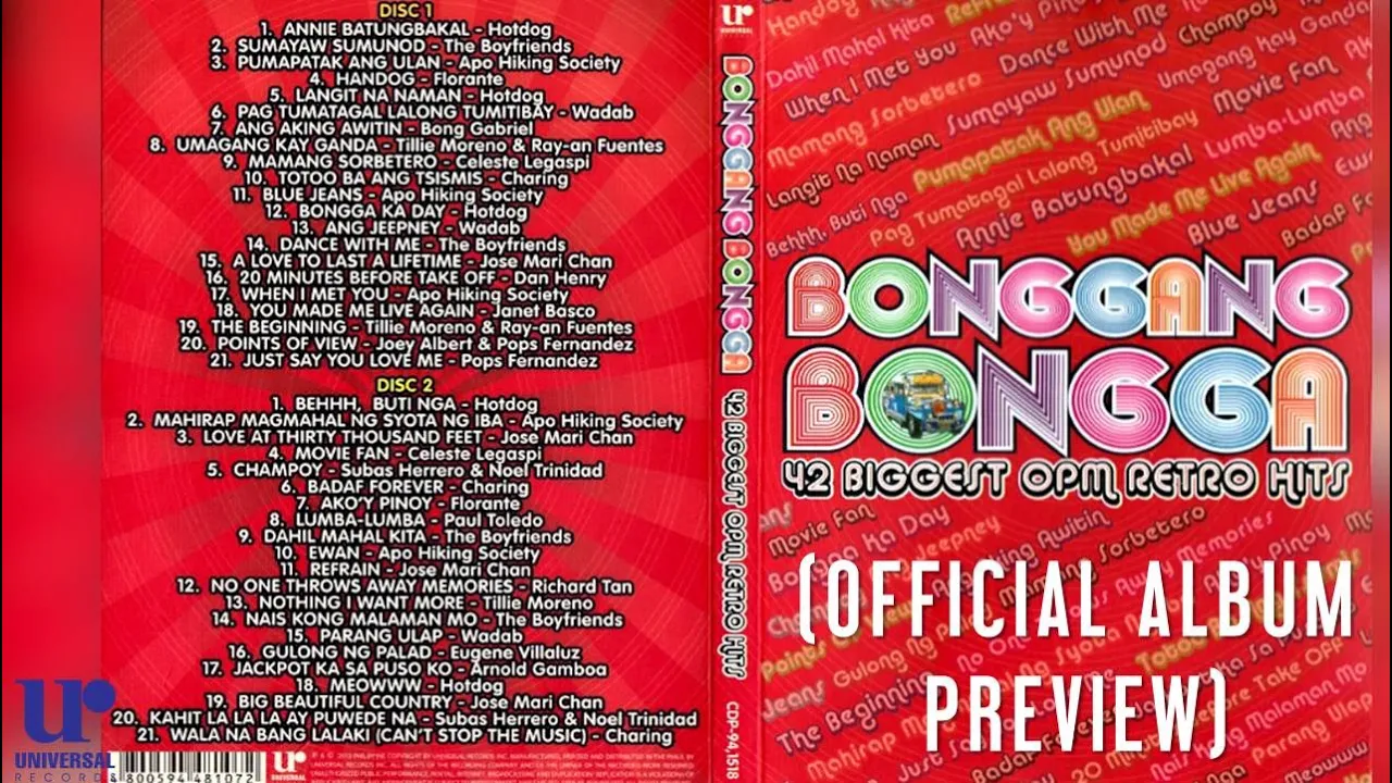 Bonggang Bongga 42 BIGGEST OPM RETRO HITS (Official Album Preview)