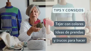 Cómo combinar colores al tejer con dos agujas 🧶 #tejerconlucila