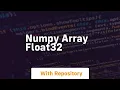 numpy array float32