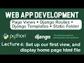 Django Web App Beginner Tutorial Django Views Routes Templates Static Folder