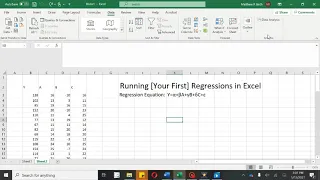 Running Your First Regression In Excel 