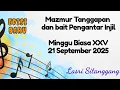 Mazmur Tanggapan||EDISI Baru| Minggu Biasa XXV || 21 September 2025 || Lasri Sitanggang
