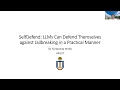 USENIX Security 25 - SelfDefend LLMs Can Defend Themselves against Jailbreaking in
