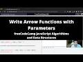Write Arrow Functions with Parameters ES6 freeCodeCamp tutorial