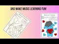 Valentine s Day Music Coloring Pages Color by Lines and Spaces