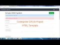 Codeigniter CRUD project bootstrap 4 cutting HTML template part 3