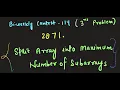 2871 Split Array Into Maximum Number of Subarrays LeetCode Biweekly Contest-114 Fully Explained