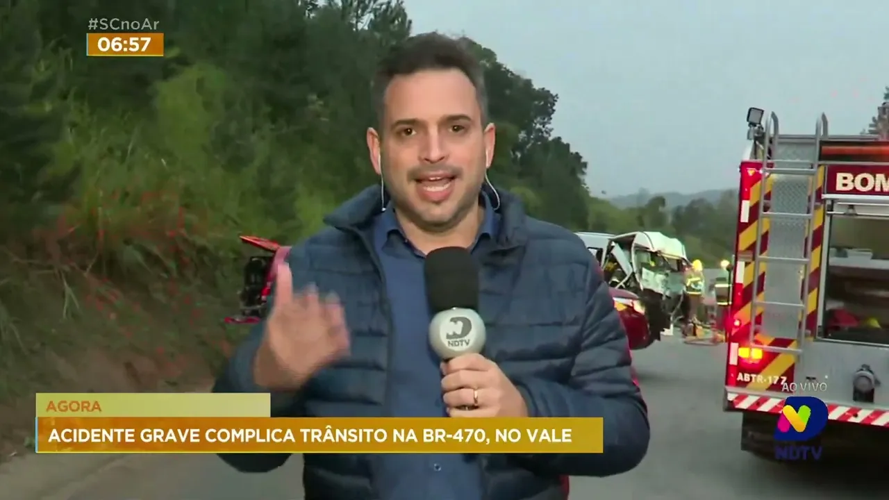 Grave acidente na BR-470 na manhã desta sexta-feira deixa mortos e feridos