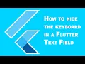 How to tap and hide a keyboard in flutter