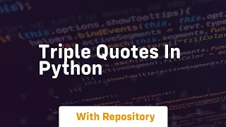 triple quotes in python