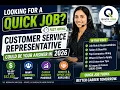 Looking for a Quick Job Customer Service Representative Could Be Your Answer in 2026