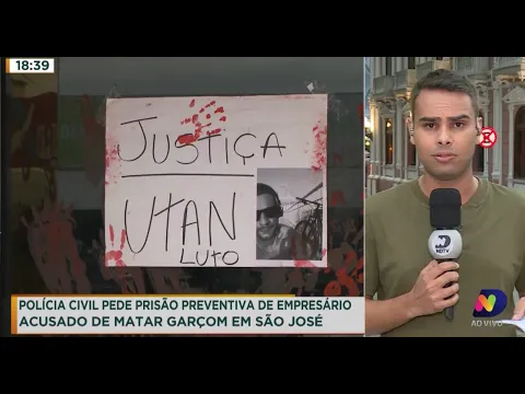 Polícia Civil pede prisão preventiva de empresário acusado de matar garçom em São José