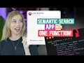 Build a Semantic Search App using ONE simple function Next js SingleStoreDB