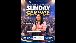 Myanmar Worship Service (11 Oct 2026)