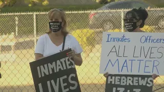 Eyewitness News Protest outside Fresno County Jail calls for more testing protection for inmates an