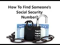 How To Find Someone s Social Security Number Lookup SSN by Name