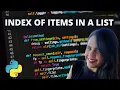 How to Find the Index of a Python List Item Python tutorial