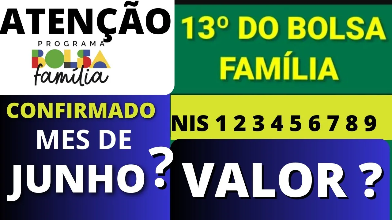 ATENÇÃO CONFIRMADO DERCIMO TERCEIRO AUXÍLIO BOLSA FAMÍLIA MÊS DE JUNHO CALENDÁRIO