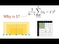 Variance Why n-1 Intuitive explanation of concept and proof Bessel s correction