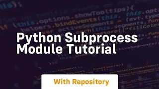 python subprocess module tutorial