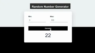 Random Number Generator using HTML CSS AND JAVASCRIPT Demo