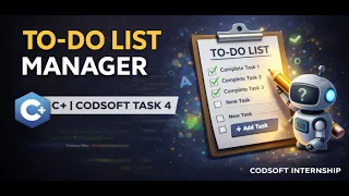 To-Do List Application in C CODSOFT Internship Task 4 Console Project
