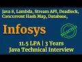 Java 8 Streams Concurrent Hashmap Infosys Java Interview