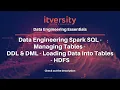 Data Engineering Spark SQL - Managing Tables