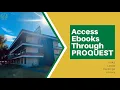 Access Ebooks Through PROQUEST